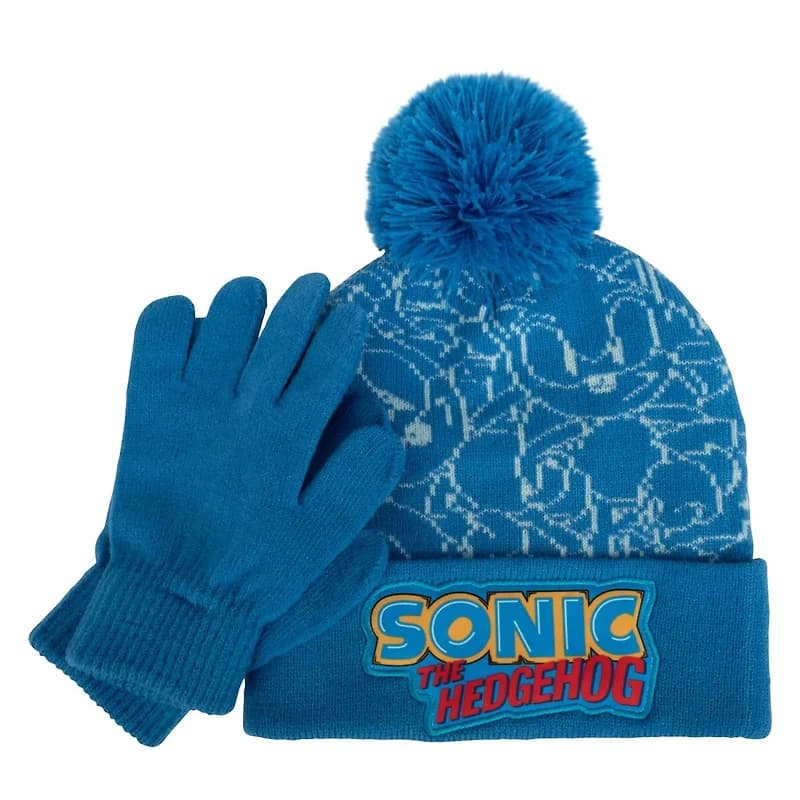 Boys' Sonic Beanie and Glove Set