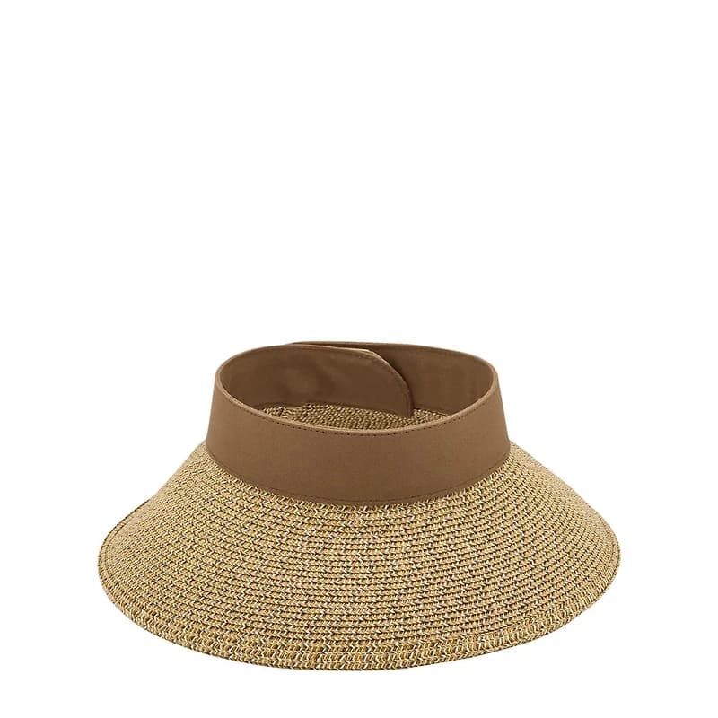 Women's Straw Roll Up Visor