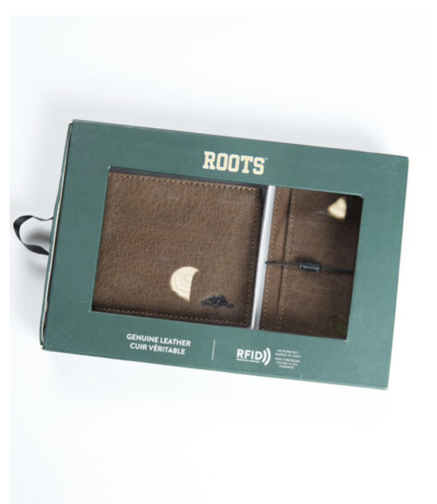 Men’s Leather Roots Wallet and Cardholder