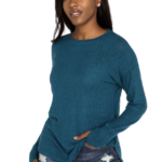 Eclipse Supersoft Crewneck Long Sleeve Sweater with Thumbholes