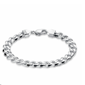 21cm Men’s Curb Bracelet in Sterling Silver
