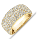 Michael Hill Pave Ring with 1.50 Carat TW Diamond in 10kt Yellow Gold