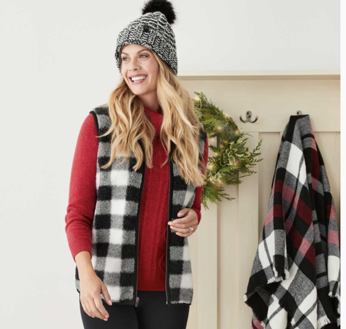 Buffalo Check Teddy Vest