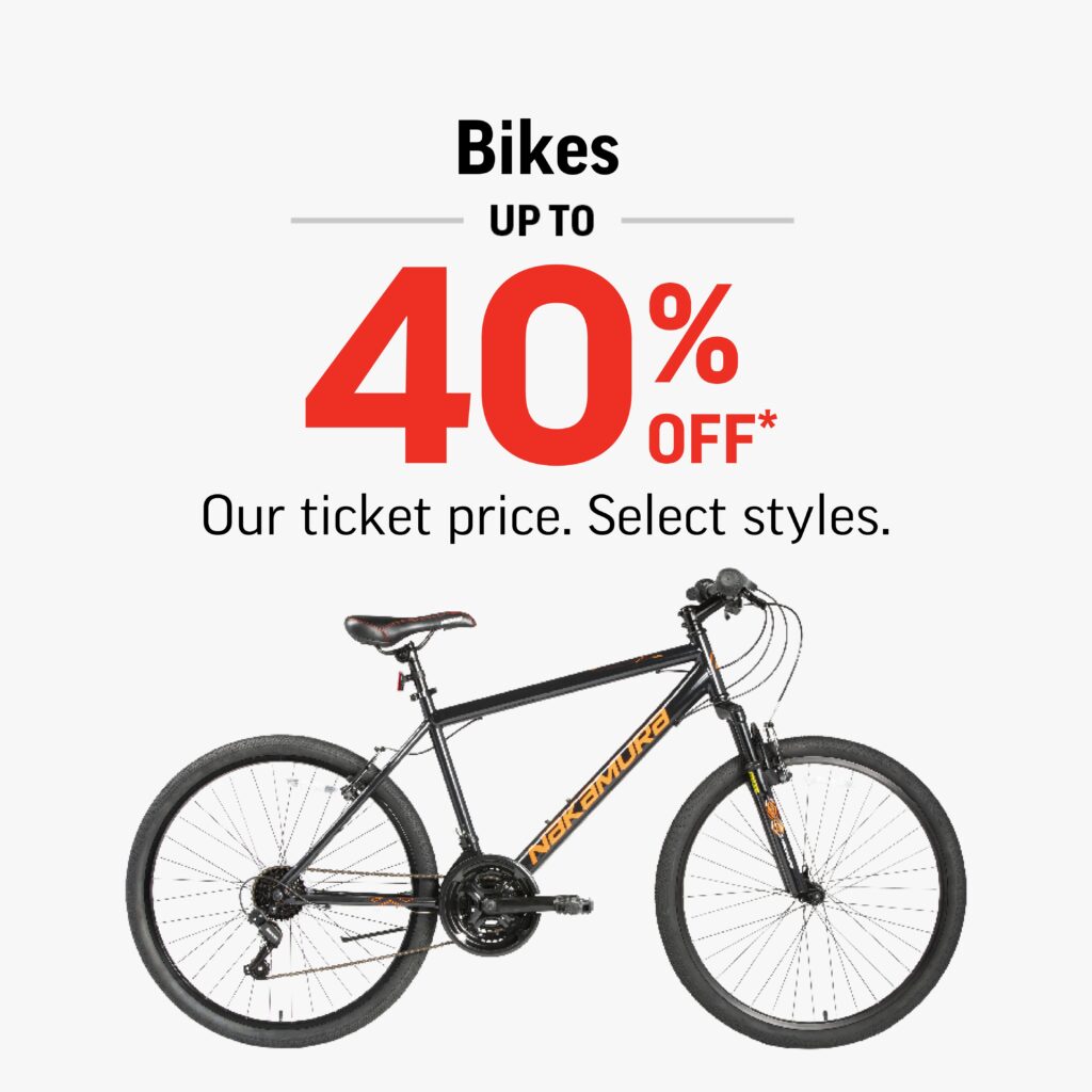 Bikes 40% off sale at Sport Chek