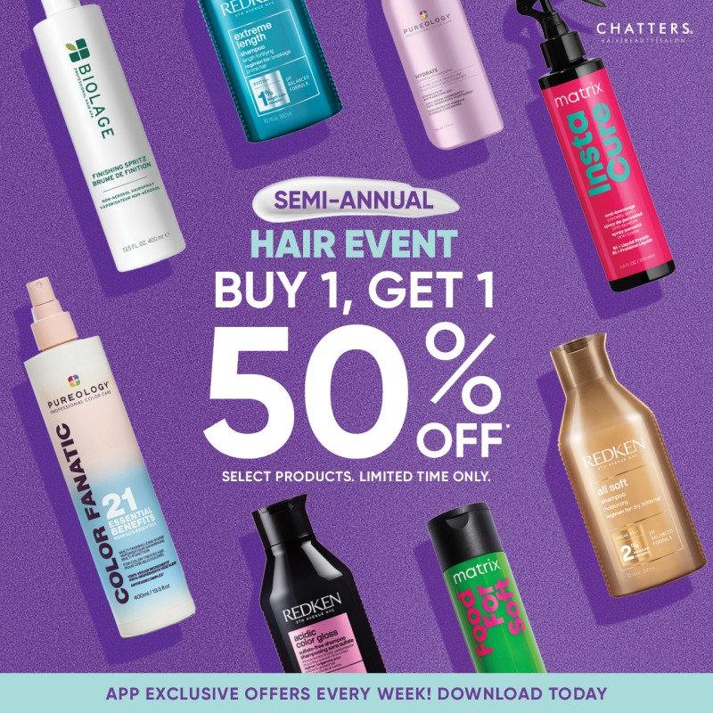Stock up on your haircare favourites during Chatters’ Hair Event!